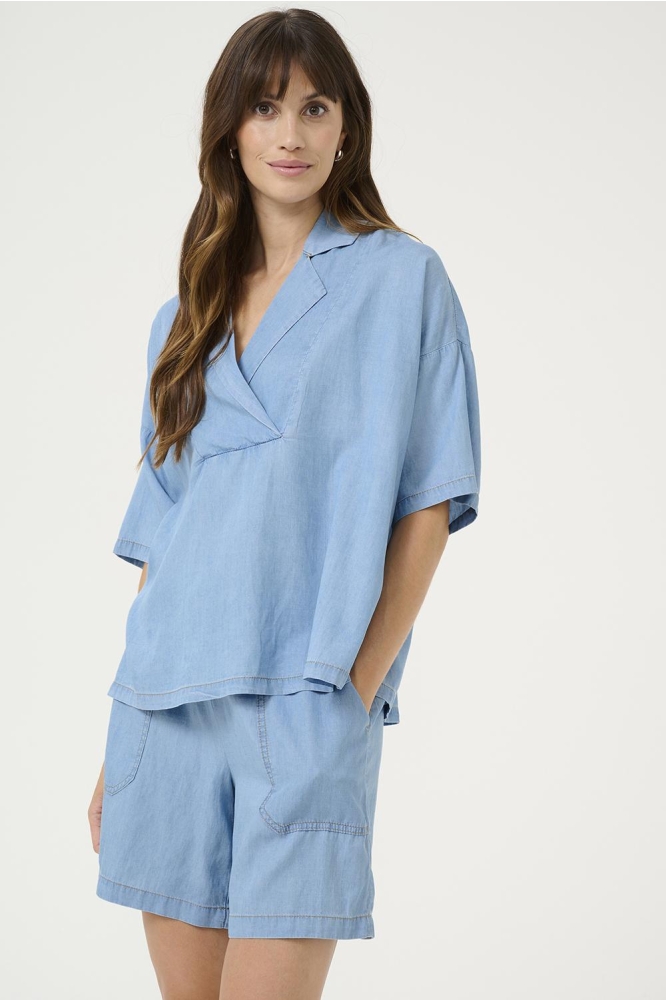 CUCITHA AURELIA BLOUSE 50111805 500027 LIGHT BLUE WASH
